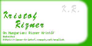 kristof rizner business card